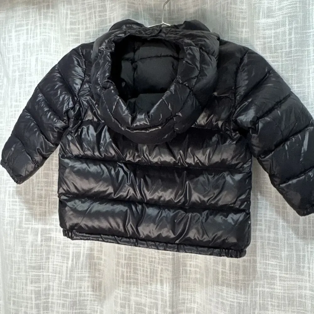 Polo Ralph Lauren Boys Black Down Puffer Jacket Detachable Hood Size S 2/2T - Picture 6 of 7